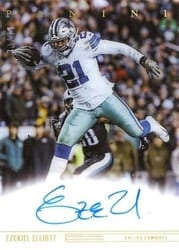 2021 Panini Immaculate Collection Field Level Signatures Ezekiel Elliott #FLS-EE card