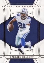 2021 Panini National Treasures Base Set Ezekiel Elliott #22 card