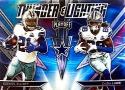 2021 Panini Playoff Thunder & Lightning Ezekiel Elliott / CeeDee Lamb #TL-2 card