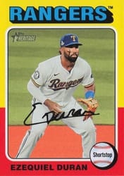 2024 Topps Heritage Base Set Ezequiel Duran #588 card