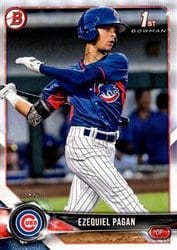 2018 Bowman Draft Base Set Ezequiel Pagan #BD-106 card