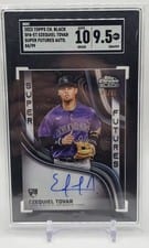 2023 Topps Chrome Black Super Futures Autographs Ezequiel Tovar #SFA-ET card