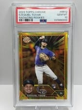 2023 Topps Chrome Radiating Rookies Ezequiel Tovar #RR-12 card