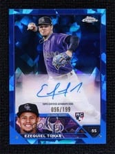 2023 Topps Chrome Update Sapphire Edition Autographs Ezequiel Tovar #USA-ET card