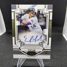 2023 Topps Tier One Break Out Autographs Ezequiel Tovar #BOA-ET1 card