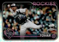 2024 Topps Chrome Logofractor Edition Base Set Ezequiel Tovar #105 card