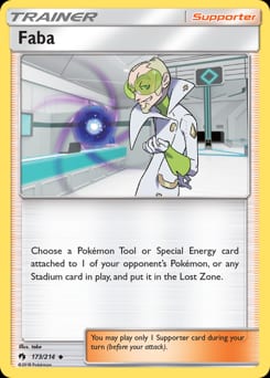 Lost Thunder Faba #173 card