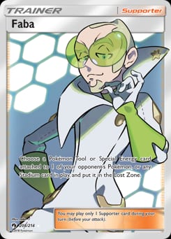 2018 Lost Thunder Faba #208 card
