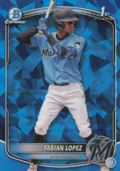 2025 Bowman Sapphire Edition Base Set Fabian Lopez #BCP-19 card