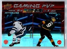 2024-25 Upper Deck Gaming PVP Fabian Zetterlund / Jack Eichel #GPVP-19 card