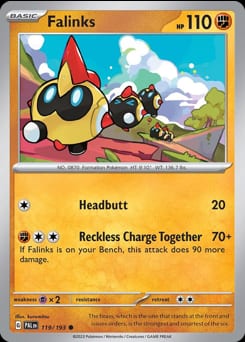 Paldea Evolved Falinks #119 card