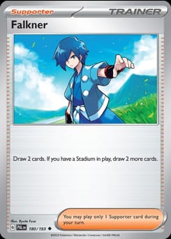 Paldea Evolved Falkner #180 card