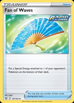 Battle Styles Fan of Waves #127 card