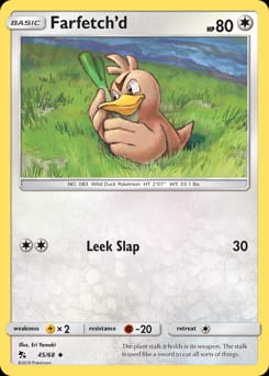 Hidden Fates Farfetch'd #45 card