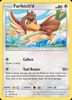 Team Up Farfetch'd #127 card