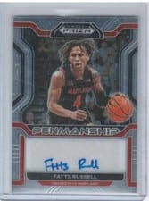 2022 Panini Prizm Draft Picks College Penmanship Fatts Russell #CP-FAT card