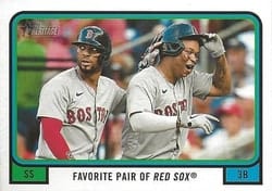 2022 Topps Heritage Combo Cards Favorite Pair of Red Sox #CC-8 card