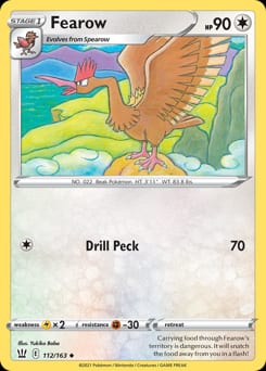 2021 Battle Styles Fearow #112 card