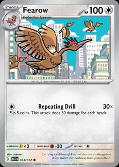 2025 Mega Evolution Fearow #103 card