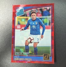 2018 Panini Donruss Federico Chiesa Optic Aqua #192 card