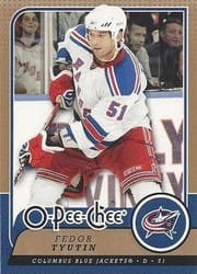 2008-09 O-Pee-Chee Base Set Fedor Tyutin #458 card