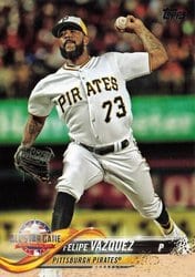 2018 Topps Update Base Set Felipe Vazquez #US222 card