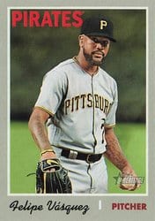 2019 Topps Heritage Base Set Felipe Vazquez #460 card