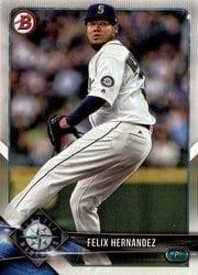 2018 Bowman Base Set Felix Hernandez #88 card
