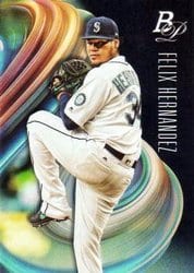 2018 Bowman Platinum Base Set Felix Hernandez #71 card