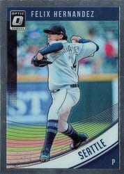 2018 Donruss Optic Base Set Felix Hernandez #140 card