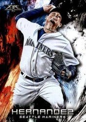 2018 Topps Fire Base Set Felix Hernandez #180 card