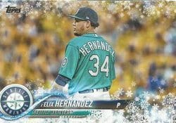 2018 Topps Holiday Base Set Felix Hernandez #HMW132 card
