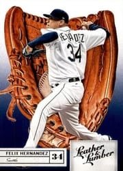 2019 Panini Leather & Lumber Base Set Felix Hernandez #7 card