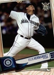 2019 Topps Big League Base Set Felix Hernandez #105 card
