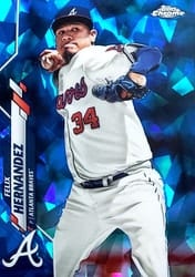 2020 Topps Chrome Sapphire Edition Base Set Felix Hernandez #521 card