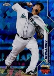 2020 Topps Chrome Update Sapphire Edition Base Set Felix Hernandez #U-85 card