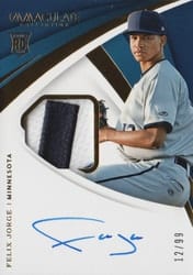 2018 Panini Immaculate Collection Base Set Felix Jorge #25 card