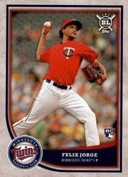 2018 Topps Big League Base Set Felix Jorge #102 card