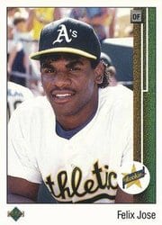 1989 Upper Deck Base Set Felix Jose #22 card