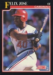 1991 Score Base Set Felix Jose #784 card