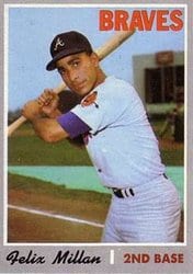 1970 Topps Base Set Felix Millan #710 card