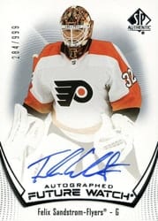 2021-22 SP Authentic Base Set Felix Sandstrom #192 card