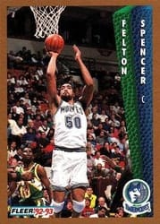 1992-93 Fleer Base Set Felton Spencer #138 card
