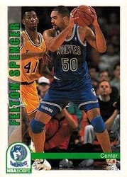 1992-93 Hoops Base Set Felton Spencer #141 card