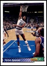 1992-93 Upper Deck Base Set Felton Spencer #190 card