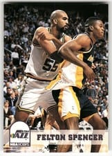 1993-94 Hoops Base Set Felton Spencer #414 card