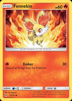 Forbidden Light Fennekin #14 card