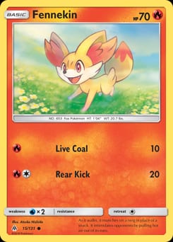 Forbidden Light Fennekin #15 card