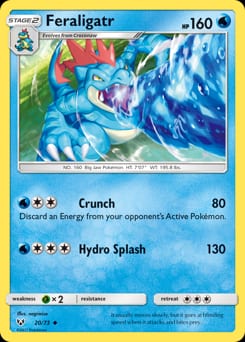 Shining Legends Feraligatr #20 card