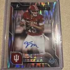 2025 Bowman University Chrome Chrome Prospect Autographs Fernando Mendoza #BCA-FME card